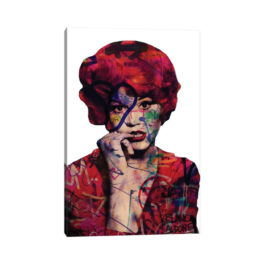 Jane Fonda by Brysemal - Wrapped Canvas Art Prints