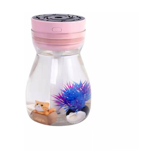 Perlerare - Cute Cool Mist Air Humidifier Office Bedroom Air Cleaner usb Charging Kawaii Air Humidifier With led Light Air Moisturizing Bottle