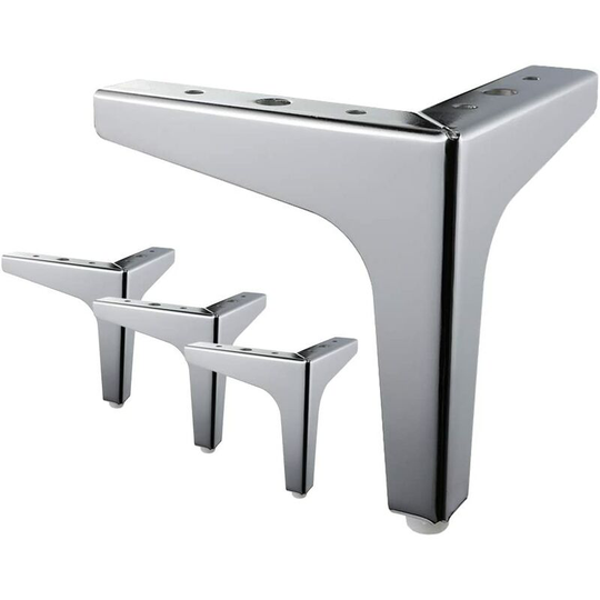 4 Pieces Bed Legs, Metal Table Legs with Screws & Floor Protector for diy Furniture Sofa Armchair Sofa Chair 15cm