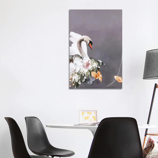 Swan Gold I by Design Fabrikken - Painting on