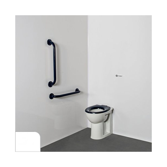Nyma pro Back to Wall Ambulant Doc m Pack White - 2 x White Grab Rails - Nymas
