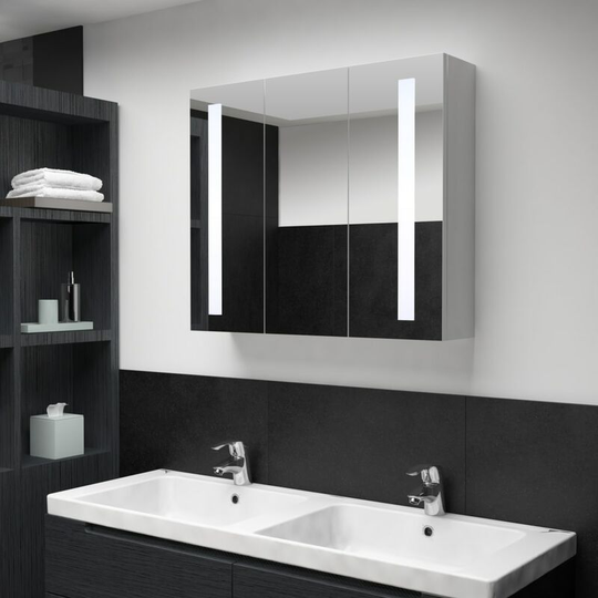 Led Bathroom Mirror Cabinet 89x14x62 cm VDFF25421_UK - Topdeal