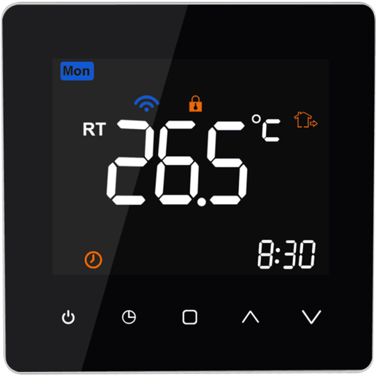 Asupermall - WiFi Smart Thermostat,Wall-hung Oven Digital Temperature Controller, lcd Touch Panel,Weekly Programmable Cycle/APP/Voice