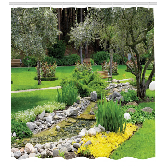 Barcena Polyester Shower Curtain Set