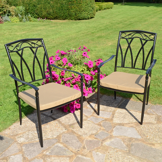 Amelianna Stacking Garden Chair with Cushion