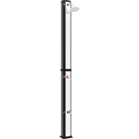 Outdoor Solar Shower with Shower Head and Faucet 35 l Vidaxl silver