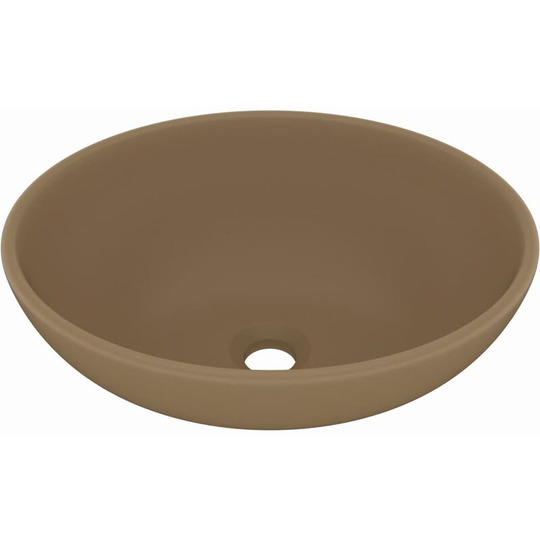 Vidaxl - Luxury Basin Oval-shaped Matt Cream 40x33 cm Ceramic Cream