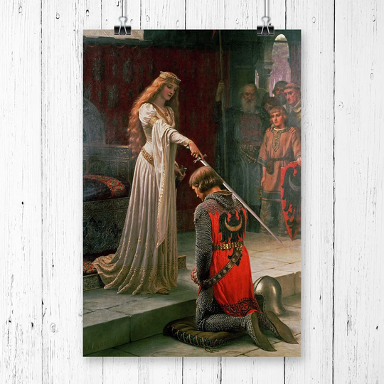 'The Accolade' by Edmund Leighton Graphic art