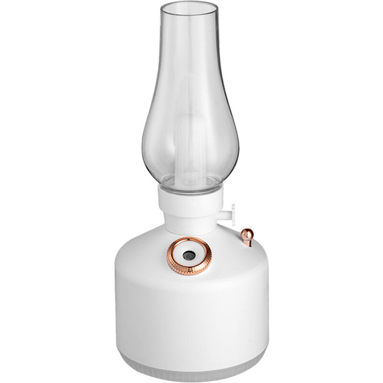 Superseller - 280mL Kerosene Lamp Shaped Humidifier Diffuser With 7-color Light usb Cool Mist Humidifier Desktop Air Humidifier, White - White