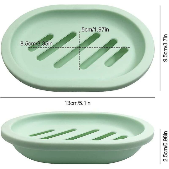 Set Of 4 Shower Soap Dishes - With Drainer - For Bathroom, Shower