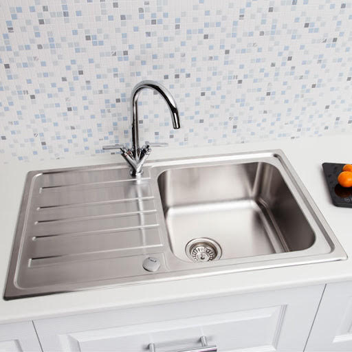 Sauber Stainless Steel Inset Kitchen Sink & Drainer 1 Bowl