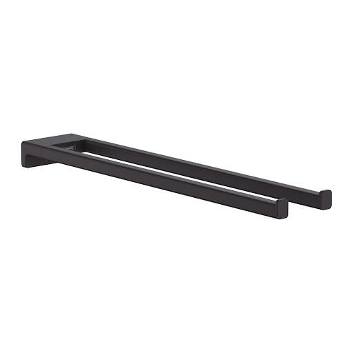 hansgrohe AddStoris Twin-Handle Towel Holder 445mm Matt Black - 41770670