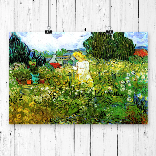 'Marguerite Gachet in the Garden' by Vincent Van Gogh Painting Print