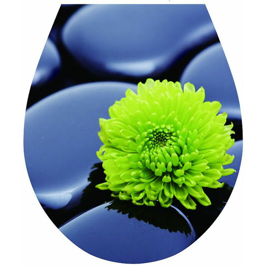 Black Stone' wc Seat Sticker Toilet Lid Cover Bathroom Art 32x38cm