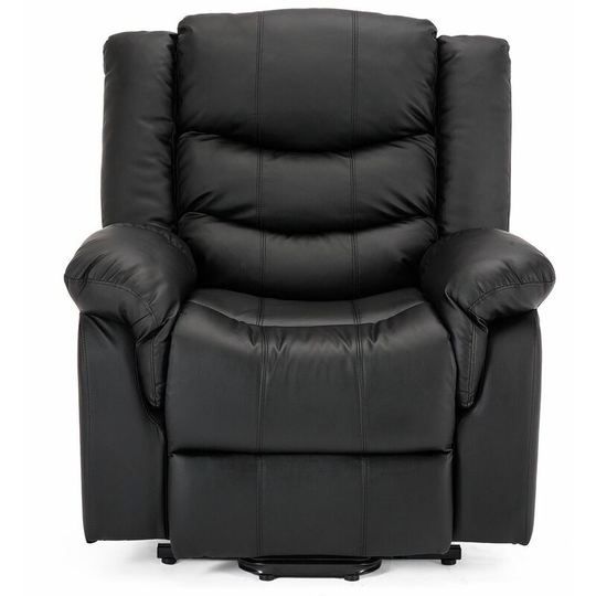 Seattle black electric rise leather recliner armchair sofa home lounge chair