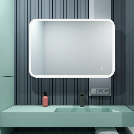 600x800mm Illuminated led Bathroom Mirror with Demister Pad Touch Sensor 3 Color Dimmable Wall Mounted Vertical Horizontal
