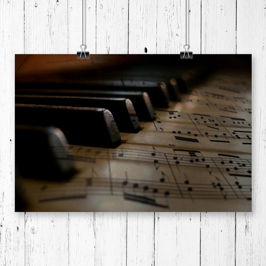 'Vintage Piano' Graphic Art