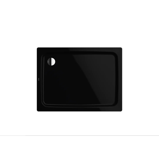 1000 x 900 mm Steel Enamel Shower Tray - Black