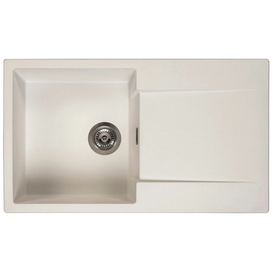 Reginox - Amsterdam 10 Kitchen Sink Inset Single Bowl Drainer Granite Waste White - White