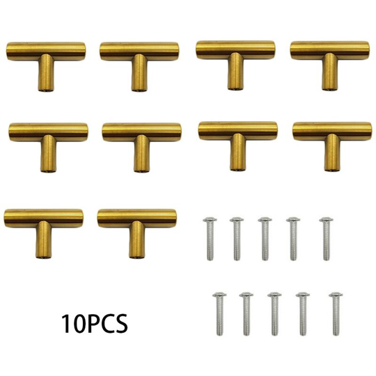 10 Pack 2 Inch Cabinet Pulls Brushed Brass Stainless Steel Kitchen Cupboard Handles 2 Inch Long Cabinet Pulls Drawer Door Handle Gold Fashion Cabinet