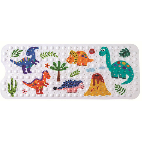 Children's Non-Slip Bath Mat, Baby Bath Mat, Bathtub Kids Bath Mat, Children's Rug with Suction Cups for Bathroom Tub, Dinosaur Pattern