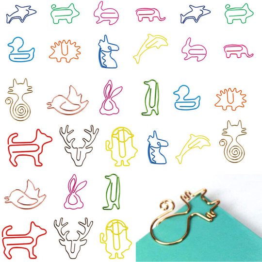 Einemgeld - Paper Clips Dog Paper Clips Cartoon Creative Bookmarks Paper Clips Decorative Paper Clips Motif Staples Metal Paper Clips Bookmarks for