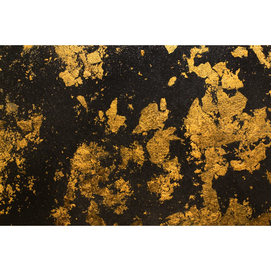 Black Gold Spots - Wrapped Canvas Graphic Art
