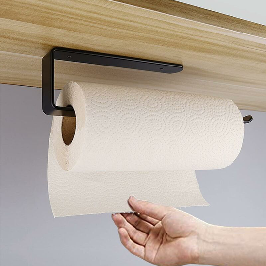 Kitchen Roll Holder Self Adhesive Kitchen Paper Roll Holder Wall Mounted Holder for Kitchen and Bathroom, No Drilling