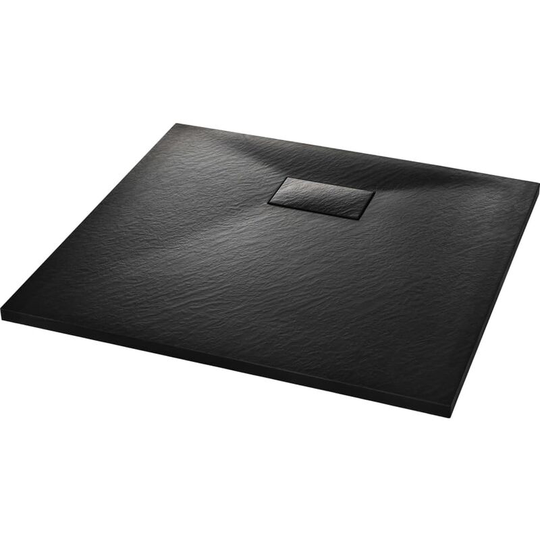 Shower Base Tray smc Black 90x80 cm Vidaxl Black