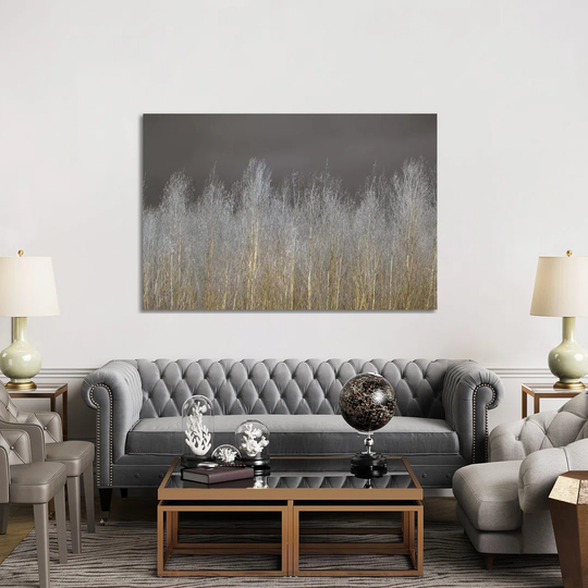 'Silver Forest' Graphic Art on Wrapped Canvas