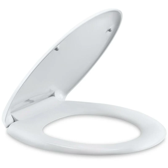 Toilet Lid White, Antibacterial Toilet Seat Made of Urea-Formaldehyde, Toilet Lid with Softclose Automatic Closing and One Touch Quick Release