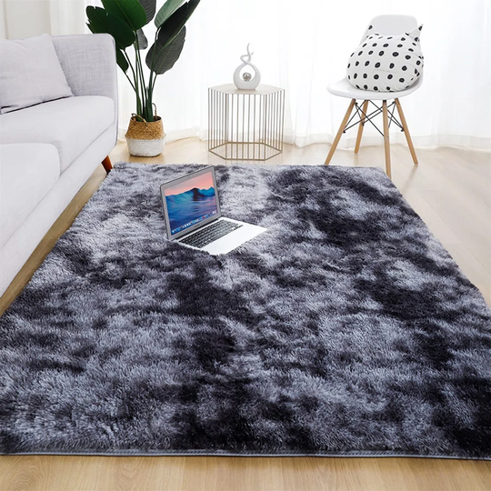 Demetra No Pattern And Not Solid Colour Rectangle: 200Cm X 250Cm Black Area Rug