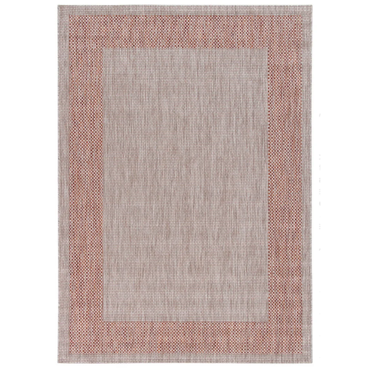 Schmid No Pattern And Not Solid Colour Beige/Brick Area Rug