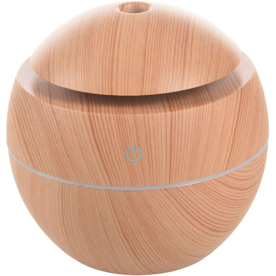 Usb Humidifier - Essential Oil Diffuser - Ultrasonic Diffuser - Humidifier - Air Purifier - 7 Color Changing - led Night Light for Home - Light Wood