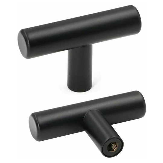 Morejieka - Kitchen Cupboard Knobs Black Drawer Knobs 5 Pack - Modern Cupboard Knobs Black Cabinet Knobs Hardware Cabinet Single Hole,
