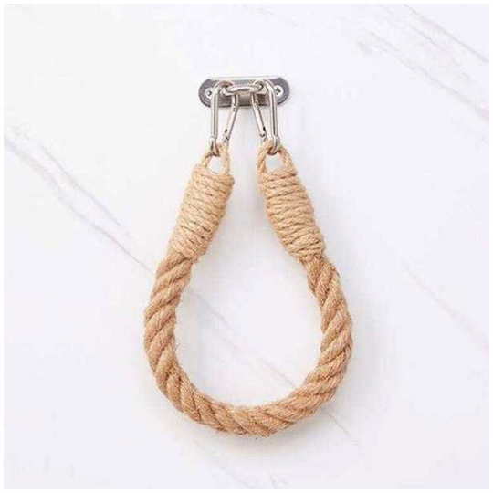 Toilet Paper Holder, Hemp Rope Towel Holder for Bathroom and Kitchen Bathroom Paper Holder Toilet Roll Holder (Yellow)