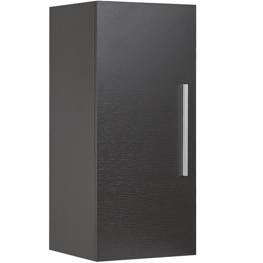 Modern Minimalistic Wall Cabinet Black 3 Shelves Storage Cupboard Bilbao - Black