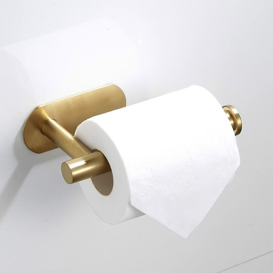 Self Adhesive Toilet Paper Holder with Drilled Wall Mount without Cover Can be Installed Horizontally or Vertically SUS304 Stainless Steel