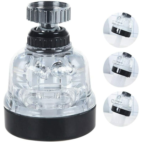 Water Faucet Aerator Can Rotate 360 Degrees/Pressure Bubbler/Water-saving Strainer/Three Water Modes,Betterlife