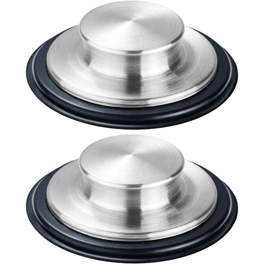2PCS Kitchen Sink Stopper - Stainless Steel, Large Wide Rim 3.35 Diameter