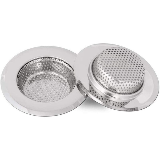 Qinglele 2 Pcs Kitchen Sink Strainer, Stainless Steel Sink Strainer, Sink Grid