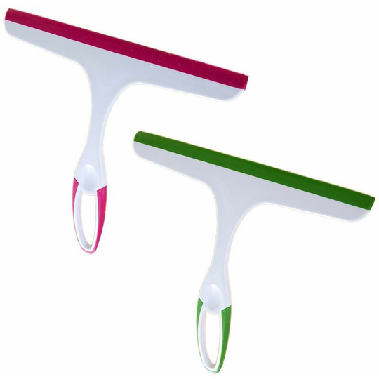 Perlerare - Window Squeegee Set of 2 with Non-Slip Handle Window Wiper for Kitchen Home Car Bathroom Shower Mirror