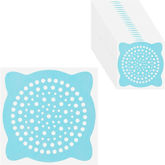 Disposable Floor Drain Sticker, Non-Woven Floor Drain Cover for Kitchen, Bathroom, Tub, Toilet, Sewer, Anti-Clog Hair Strainer (Blue, Pack of 40)
