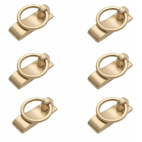 Set of 6 Gold Zinc Alloy Cabinet Door Knobs for Kitchen Drawer Bedroom Betterlife