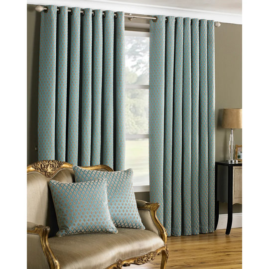 Mikado Eyelet Semi-Sheer Curtains