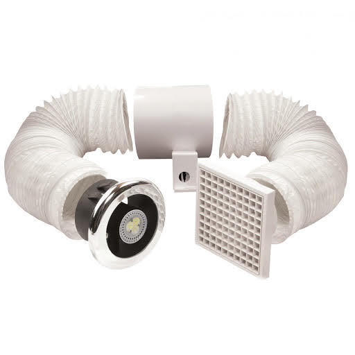 Airvent Timer Controlled LED Shower Extractor Fan 100mm - 477523