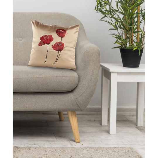 Michaels Poppies Cushion with Filling