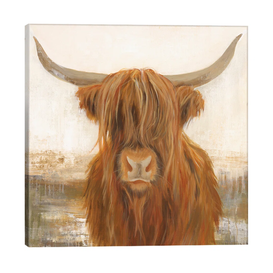 'Happy Yak' Graphic Art on Wrapped Canvas