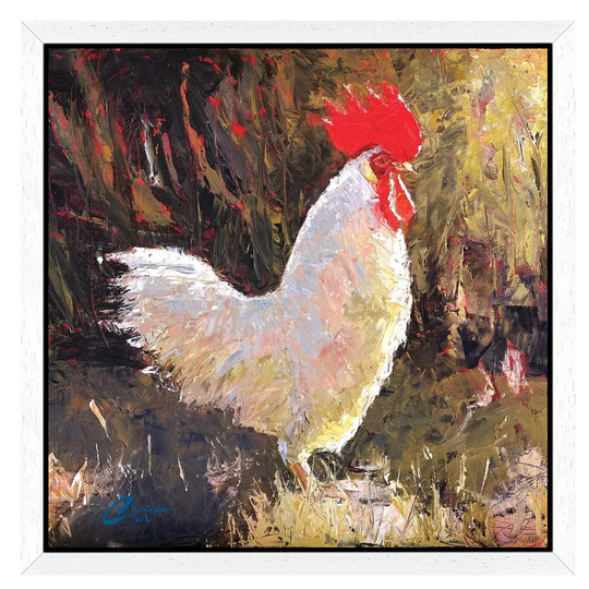 'Gallo Italiano I' by Christopher Clark - Floater Frame Painting Print on Canvas