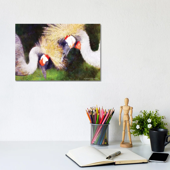 Two Cranes by Bluebird Barn - Wrapped Canvas Photograph